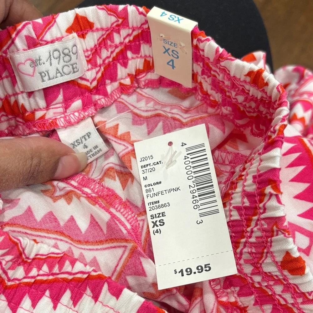 The Children’s Place girls Geometric Pink Pants size 4